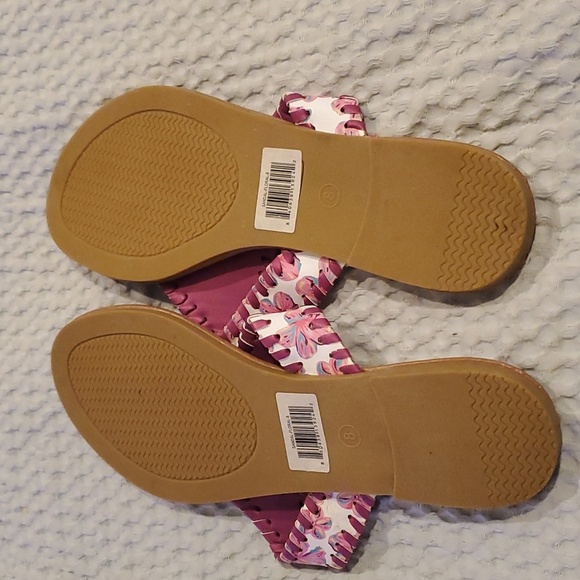 Simply Southern Floral Flip Flop Sandals Size 8 (#5) - Picture 4 of 5